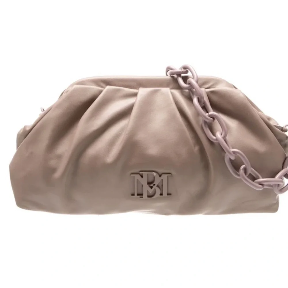 NWT Badgley Mischka Wrapped Frame Clutch Purse Bag in Grey - Picture 2 of 6